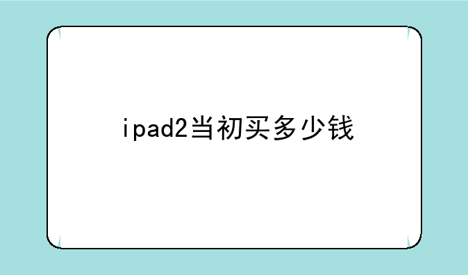 ipad2当初买多少钱
