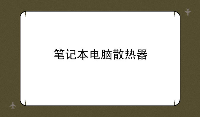 笔记本电脑散热器