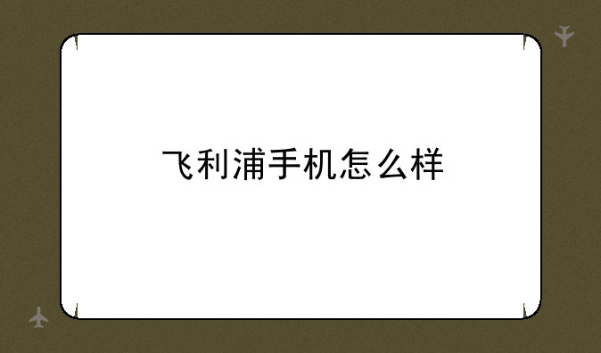 飞利浦手机怎么样