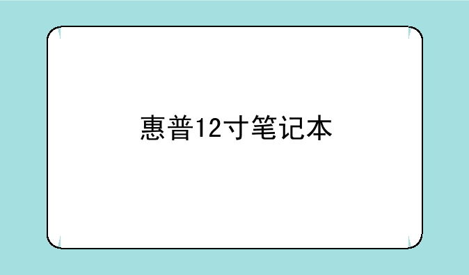 惠普12寸笔记本