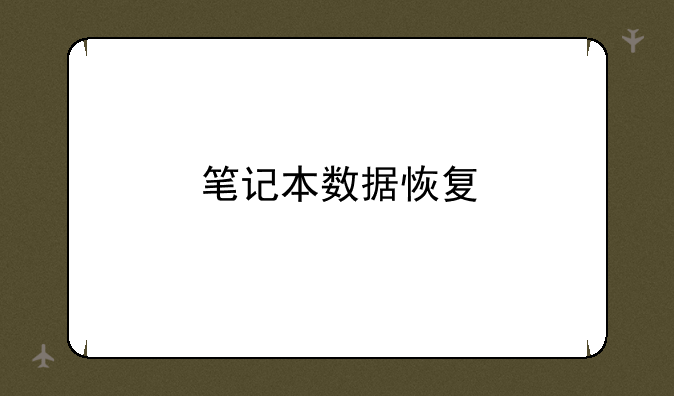 笔记本数据恢复