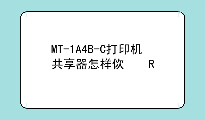 MT-1A4B-C打印机共享器怎样使用