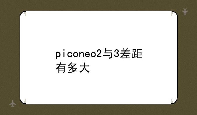 piconeo2与3差距有多大