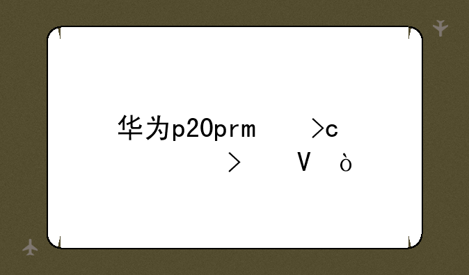 华为p20pro变焦参数？