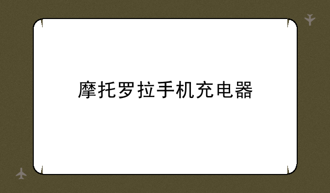 摩托罗拉手机充电器