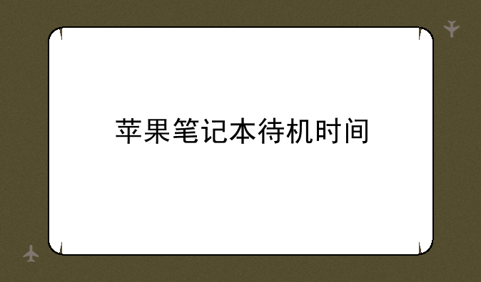 苹果笔记本待机时间