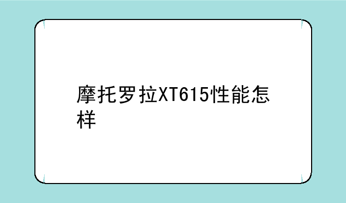 摩托罗拉XT615性能怎样