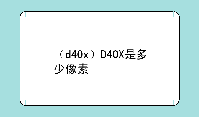 （d40x）D40X是多少像素