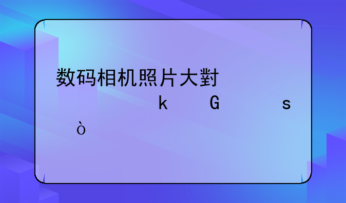 数码相机照片大小设置多少为宜？