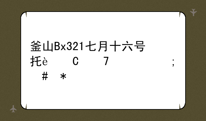 釜山Bx321七月十六号托运稍超怎么办