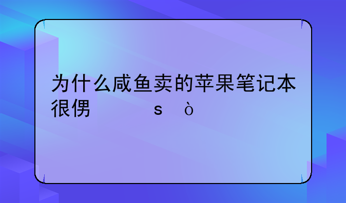 为什么咸鱼卖的苹果笔记本很便宜？