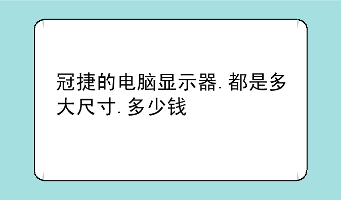 冠捷的电脑显示器.都是多大尺寸.多少钱
