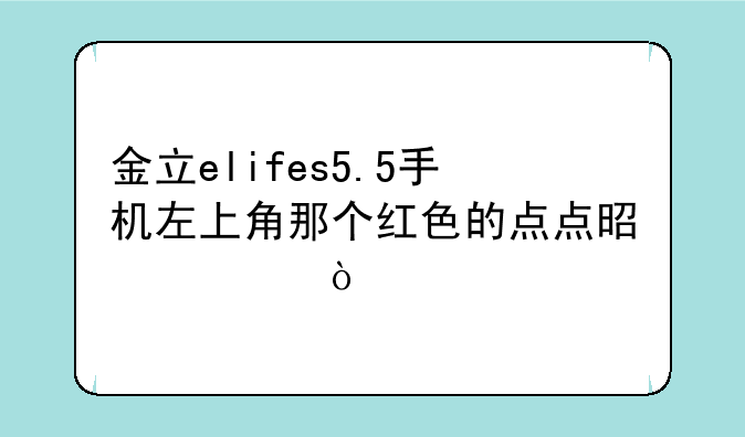 金立elifes5.5手机左上角那个红色的点点是什？