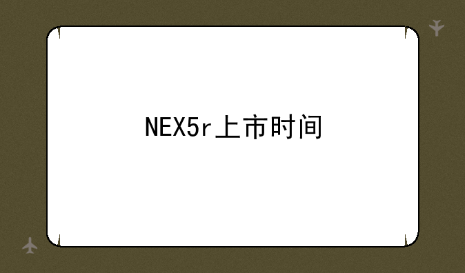 NEX5r上市时间