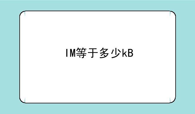 IM等于多少kB