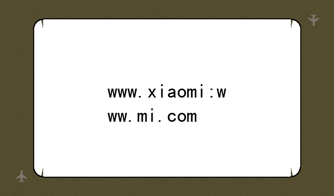 www.xiaomi:www.mi.com