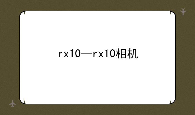 rx10—rx10相机