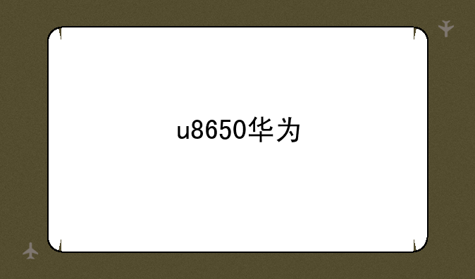 u8650华为