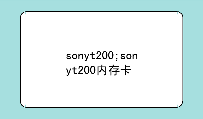 sonyt200;sonyt200内存卡