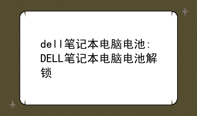 dell笔记本电脑电池:DELL笔记本电脑电池解锁