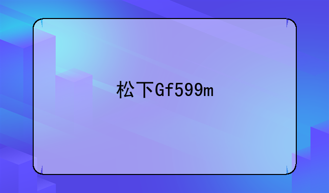 松下Gf599m