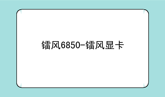 镭风6850-镭风显卡