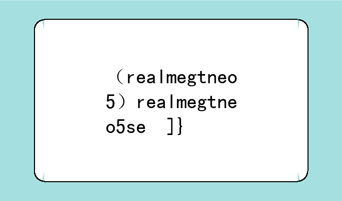 （realmegtneo5）realmegtneo5se参数