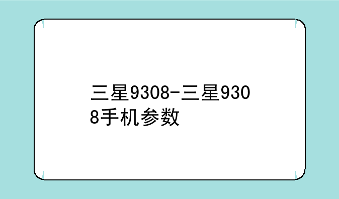 三星9308-三星9308手机参数