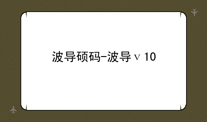 波导硕码-波导ⅴ10
