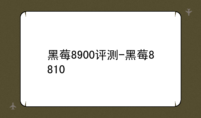 黑莓8900评测-黑莓8810
