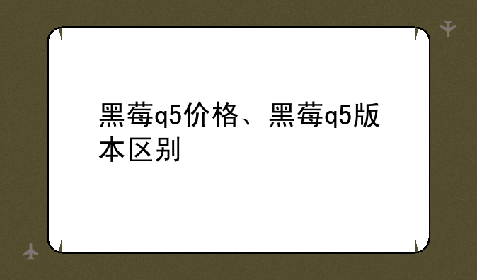 黑莓q5价格、黑莓q5版本区别