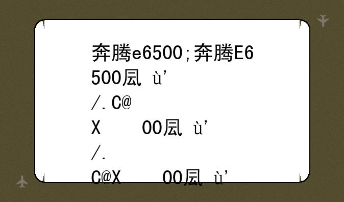 奔腾e6500;奔腾E6500可以用DDR3的内存么?