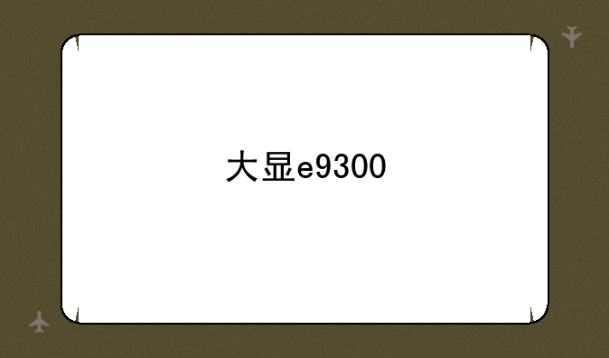 大显e9300