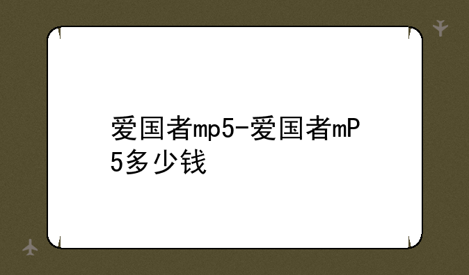 爱国者mp5-爱国者mP5多少钱