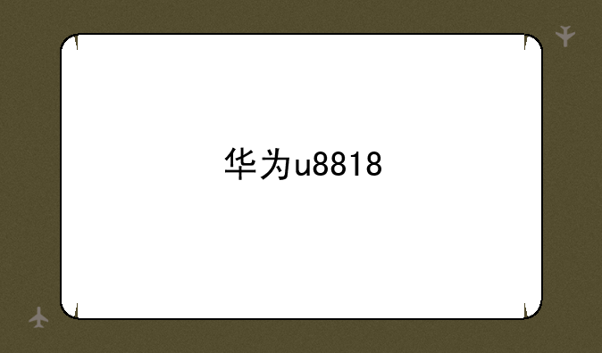 华为u8818