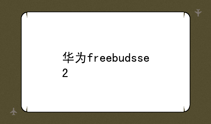 华为freebudsse2