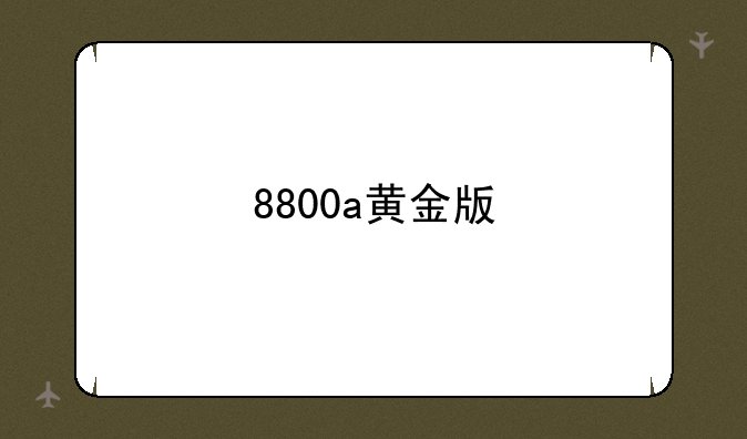 8800a黄金版
